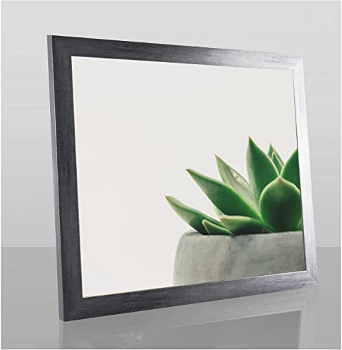 Bilderrahmen Diamond 35x45 cm Grau gewischt ideal für Diamond Painting mit 1 mm antireflex Kunstglas