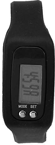 Step Counter Smart Armband Uhr Armband Kalorienzähler Schrittzähler Sport Fitness Tracker(Schwarz)