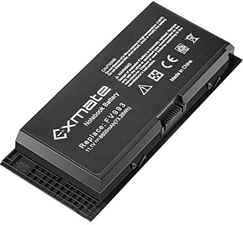 Exmate 6600mAh 73.26Wh FV993 FJJ4W R7PND X57F1 T3NT1 Laptop-Akku für Dell Precision M4600 M4700 M4800 M6600 M6700 M6800 Series