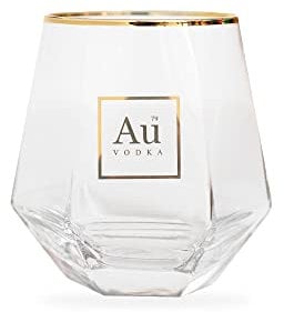 Au Vodka Verre taillé diamant