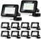 Joparri 10er 20W LED Strahler Außen, Fluter 3000K Warmweiß 1700LM, Scheiwerfer IP66 Wasserdicht, Flutlicht Außenstrahler Außenleuchte für Werkstatt, Garage, Garten