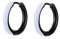 Homxi Creolen Damen Herren Ohrringe,Edelstahl Ohrstecker Schwarz 12MM Hoop Creolen Ohrringe Damen Schwarz Weiß