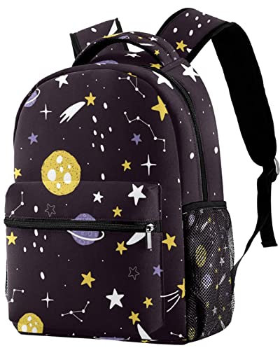 Eslifey Cartoon Space Rockets Alien Leichter Schulrucksack Klassischer Reiserucksack für Damen Teenager, Farbe 4