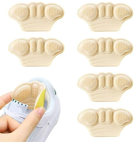 Heel Grips Shoes Too Big, 6pcs Heel Cushion Pads Thick Heel Protectors Shoe Grips Anti Slip Shoe Heel Pads Prevent Rubbing for Man Women Kids (6PCS A)