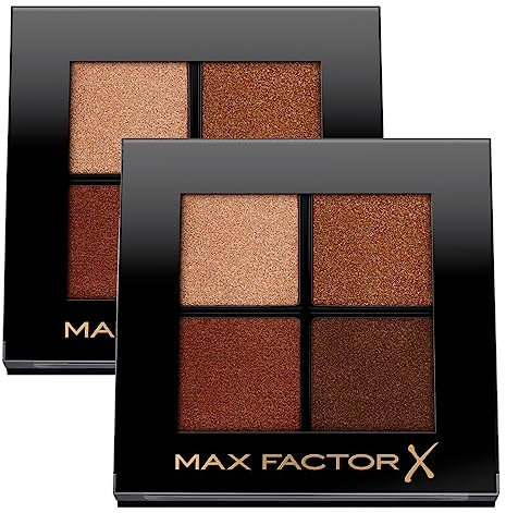Max Factor Colour X-Pert Soft Touch Palette da 4 Ombretti Altamente Pigmentati Diverse Tonalità Colore 004 Veiled Bronze - 2 Cosmetici