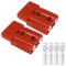 HISports 175A Anderson Stecker,Batterie Stecker,Batterie Anschluss Schnellanschluss Stecker Für Klimaanlagen, Wohnmobile, Wohnwagen, Boote,Gabelstapleranhänger,2 Stück Rot