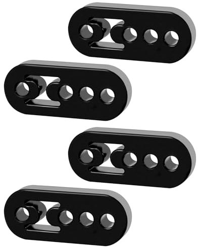 QWORK® 4PCS Cintre support d'échappement de voiture 4 trous, silent bloc echappement en caoutchouc pour la plupart des voitures