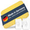 Duscheinlage, Duschmatte Step ca. 54x54 cm, gelb, 100% TPE | inkl. 2 Haken | frei von PVC, Phthalaten, Blei, Latex | TÜV geprüft | Made in Germany