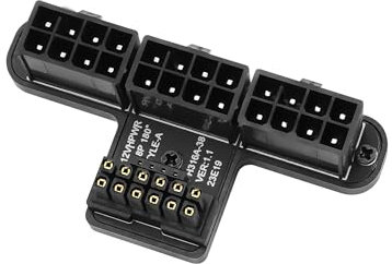 GINTOOYUN Adaptador de 3 x 8 pines a ATX3.0 12VHPWR 12+4 pines ATX 3x8Pin a 12+4Pin 600W 180 grados Conector de dirección asistida para tarjetas gráficas de la serie 40 (negro)