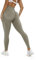 TIOKFLW Damen Sport Leggings Booty Scrunch Butt, High Waist Nahtlos Yoga Hosen, Blickdicht Leggins Lang für Gym Fitness Jogging, Nahtlos - Grau S