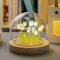 jackfru DIY Tulpe Nachtlicht, DIY Tulpe Nachtlicht, Tulip Lamp mit Glasabdeckung, Atmosphäre Licht Schlafzimmer Schlafen Tischlampe, Tulpe Blume Lampe für Kinder Mädchen Paar (Blau-13pcs)