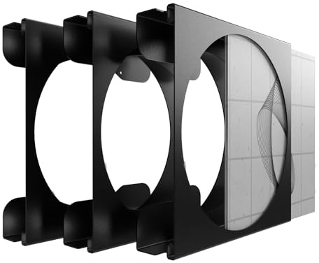 FLATE® Vinyl Rack: Schallplatten Wandhalterung für 12 Zoll Records (3X Schwarz)