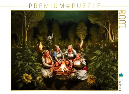 CALVENDO Puzzle Mädelsabend der Walküren (Die Edda) | 1000 Teile Lege-Größe 64 x 48 cm Foto-Puzzle für glückliche Stunden