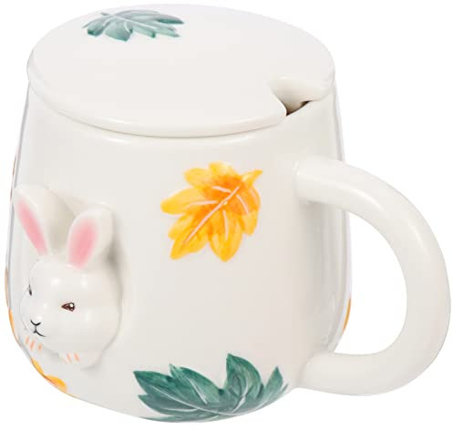 GaRcan Taza de café de cerámica, Linda Taza para el Desayuno, café, Jugo, Taza de té Caliente, Taza de Sopa de Leche expreso, Zorro (Color: Zorro) (Conejo)