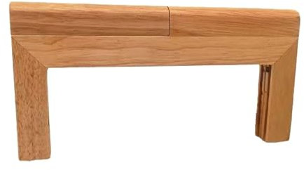 SQMSK 2 Stück äußere 25 x 12 cm hölzerner Taschenrahmen mit Kussverschluss, Taschengriffe aus Holz für handgefertigte Strandtaschen, Taschengriffrahmen aus Segeltuch