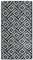 vidaXL Outdoor Teppich, Gartenteppich Beidseitig, Balkonteppich Terrassenteppich UV-beständig, Läufer Teppich für Balkon Terrasse, Weiß Schwarz 80x150cm PP
