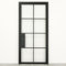 SEART Loft-Glastüren innen Türenset mit Griff für Büro, Bad, Kleiderschrank, Speisekammer Akron (Transparentes Glas, rechts) 80x200 cm