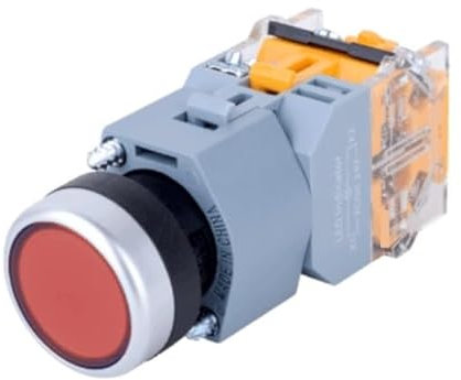 Botón pulsador de combinación con luz LA39B de 22 mm y 1 NC de plástico, CA 220 V, botones pulsadores LA39-B2-01D/r31 100802554
