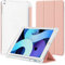 4UBonLife Custodia per iPad 9,7 Pollici 6a / 5a Generazione 2018/2017 con Portapenne, per iPad Air 1 2013/Air 2 2014 Sottile Leggero in Morbido TPU Traslucida Posteriore Opaca Cover, Oro Rosa