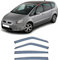 KNHCX Auto Windabweiser für Ford S-MAX 2009-2014,Hochwertiges Acryl Windabweisern Regenabweiser Vorne Hinten Autofenster Visier Tür Rauchabweiser Langlebig & Robust Wachen Abdeckung Zubehör