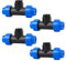 Wzzy Gurden Raccordo a T per Tubo in PE per Filettatura: Raccordo per valvola di drenaggio, Filettatura Interna 25 mm x 3/4 Pollici, Tecnologia di Collegamento Quick&Easy 4 Pezzi