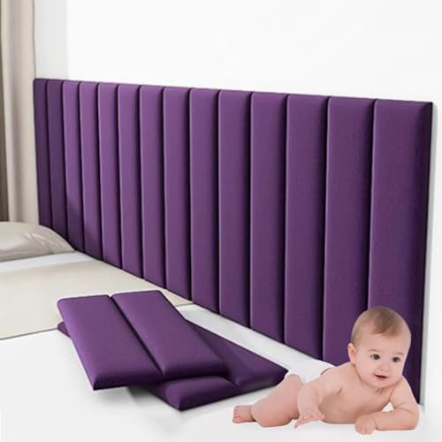 WWERTYY Acolchado de Pared Grueso para Sala de Juegos, Dormitorio y Tatami, Paneles de Pared tapizados Acolchados para niños, cojín de Pared de cabecera de Franela Suave, Autoadhesivo para