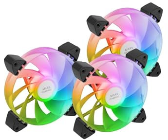 Ventilador - kit de 3 ventiladores de 120 mm con iluminación a-rgb, diseño negro, alto rendimiento, ideal para mejorar la refrigeración de tu pc.*
