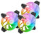 Ventilador - kit de 3 ventiladores de 120 mm con iluminación a-rgb, diseño negro, alto rendimiento, ideal para mejorar la refrigeración de tu pc.*