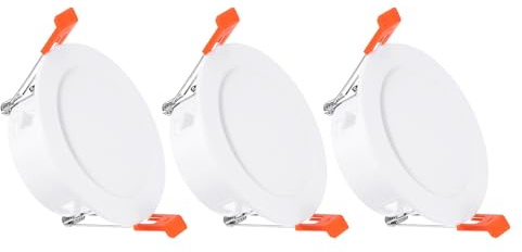 PATIKIL 3Pack 3.9 Spring Ceiling Cover Plate, Recessed Light Trim Wall Mount Downlight Hole Cap Decorative Panel with Buckle Suitable for 3.1-3.5 Round Hole Glass Ceiling Openings, White