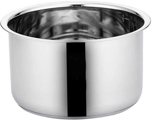Dorccsi Olla arrocera de Acero Inoxidable de 3 l con Fondo Engrosado y Escala. Repuesto de Olla arrocera para a presión eléctrica.