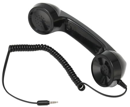 Yosoo Health Gear Retro-Handy-Hörer, Vintage-Telefonhörer Handheld-Handy-Empfänger für Smartphone-Computer (Black)