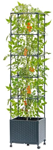 KOBAZ Tomato Planter Box with Trellis 169 cm for Climbing Plants