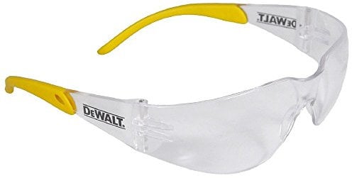 DEWALT DPG54-1D PROTECTOR Clear High Performance Lightweight Protective Safety Glasses With Wraparound Frame -Yellow/Clear (Packaging may vary)