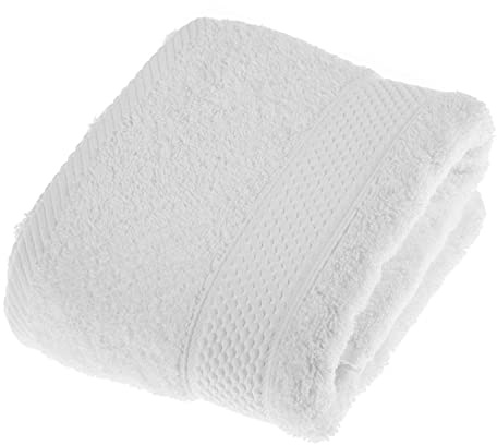 Homescapes Flauschiges Premium Frottee Handtuch ca. 50 x 90 cm aus 100% Reiner Baumwolle, weiß