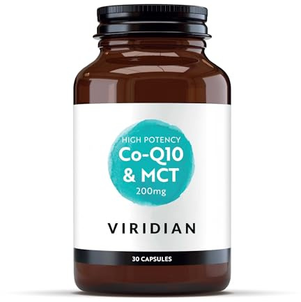 Viridian - Co-Q10 & MCT 200mg - 30 Capsules | High Potency Blend and Enhanced Absorption | Expertly Formulated with 100% Active Ingredients