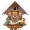 Haus der 1000 Uhren Original Schwarzwälder Kuckucksuhr - Schwarzwaldhaus - handgeschnitzt - mechanisches Laufwerk - 24h-Laufwerk