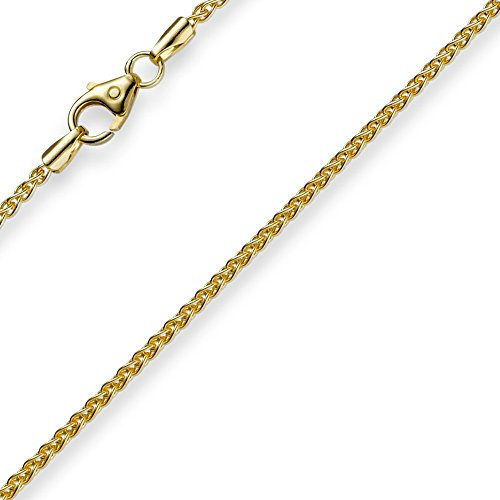 1,5mm Zopfkette Kette Collier aus 585 Gold Gelbgold Goldkette 50cm Unisex