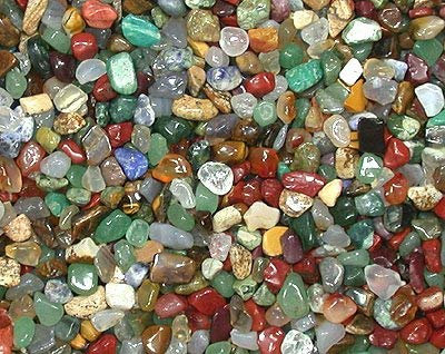 Mini Trommelsteine (1kg) - hochwertiger Edelsteinmix - einzigartige Auswahl - 5-8mm große Steine - von AMAHOFF