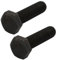 sourcing map 2 Stück 8.8 Grad M10x35mm Vollgewinde Linksgewinde Sechskantschraube Schwarz DE de