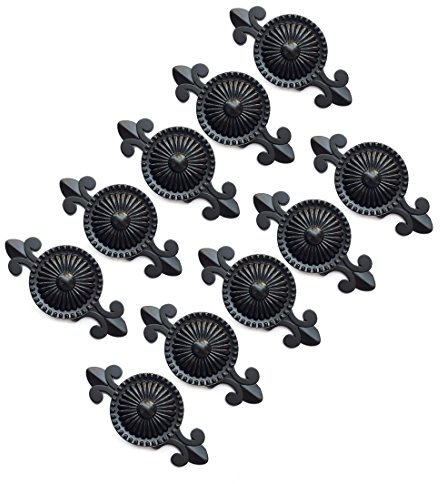 EBETA E 10er Schrankgriff Schrankknöpfe Möbelknöpfe Schubladenknöpfe Möbelgriffe, Knauf für Schrank, Schublade (Schwarz)