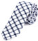 DonDon Herren Krawatte kariert 6 cm weiß-blau