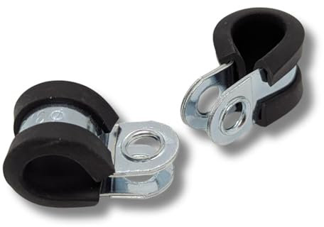 Lumonic 5x fascette per tubi da 10mm con inserto in gomma I Fascette per cavi da avvitare I Fascetta per tubi 10mm, fascette per tubi, fascetta di fis