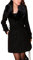 ClairSue Damen Wintermantel Wollmantel Mit Faux Pelz Kragen Parka Herbstjacke Elegant Zweireihiger Trenchcoat Lang Mantel Übergangsjacke Dufflecoat Outwear Mit Gürtel (DE 32, Schwarz)