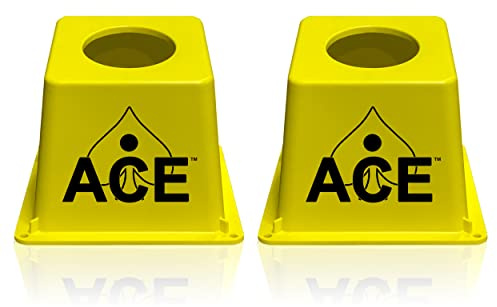 Cornhole Airmail Box Set - Yellow - Includes 2 Airmail Boxes - Parfait pour l'entraînement et la pratique Cornhole