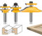 Leatbuy Oberfräsen-Bit-Set, 1,27 cm Schaft, 3 Stück, runde Über-Stegplatte, Schranktür, Ogee-Schiene und Stile Router Bits, Holzbearbeitung Holzfräser, Holzkarbid-Werkzeug (1/2 Zoll doppelseitig)