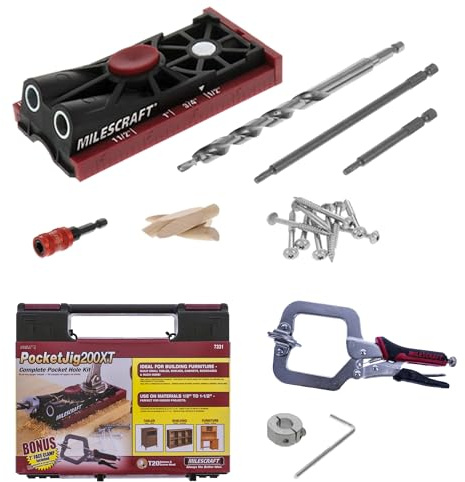 MILESCRAFT - POCKET HOLE JIG XT 200-2 INCH CLAMP FIXING JACK