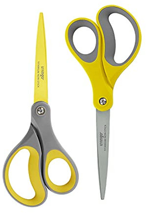LIVINGO 2 Paires de Ciseaux Ciseaux anti-adhésifs en titane 20,3 cm, Ciseaux En Acier Inoxydable Plaqué Titane Résistant à Usages