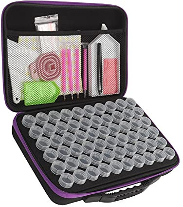 YORKING Diamond Painting Toolbox Shockproof Painting Storage Box Diamond Craft Jewelry Bead Storage Box Portable Diamond Painting Accessory Box Diamond Embroidery Tools Diamond Art Set