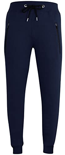 A2Z Mens Fleece Jogging Bottoms Joggers 2 Tone Exercise - Fleece Trouser M01 Navy XXL