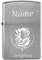 Zippo Feuerzeug Chrome Brushed Sternzeichen (Jungfrau) mit Gravur nach Wunsch - personalisiertes Benzinfeuerzeug